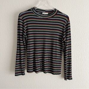 GINGER G Long Sleeve Rainbow Stipe
